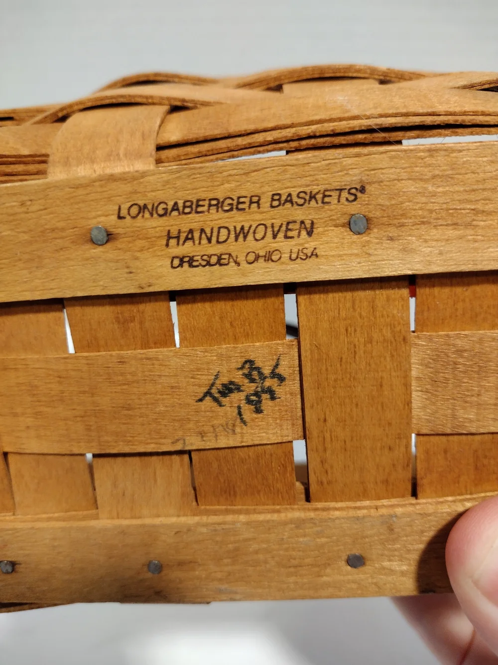Longaberger Handwoven Basket in Natural Brown